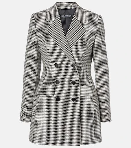 Dolce & Gabbana Houndstooth wool-blend blazer 1