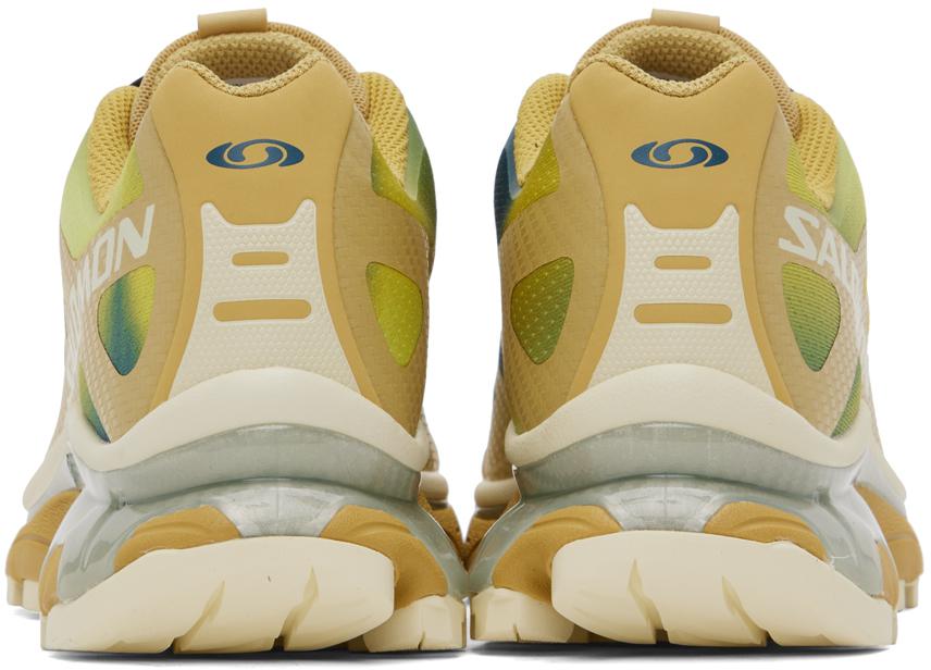 Salomon Green 
Yellow XT-4 OG Aurora Borealis Sneakers