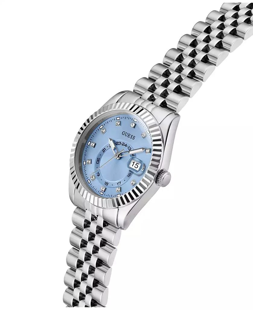 GUESS Women
s Silver Tone Multi-function Date Watch, 34mm 3