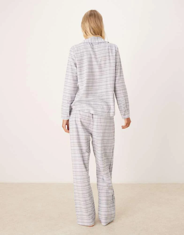 Brave Soul Brave Soul Cotton long sleeve shirt pyjama set in blue 4