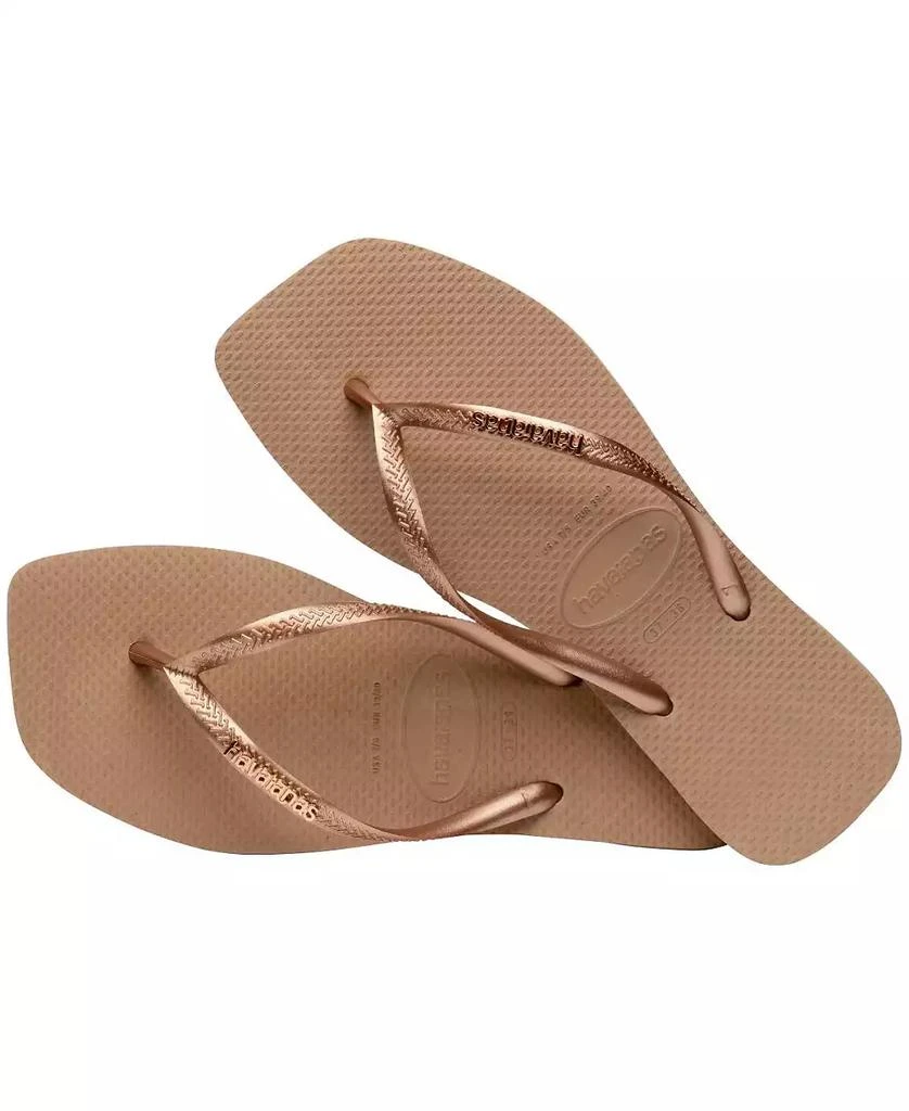 Havaianas Women
s Slim Square Logo Metallic Sandals 3
