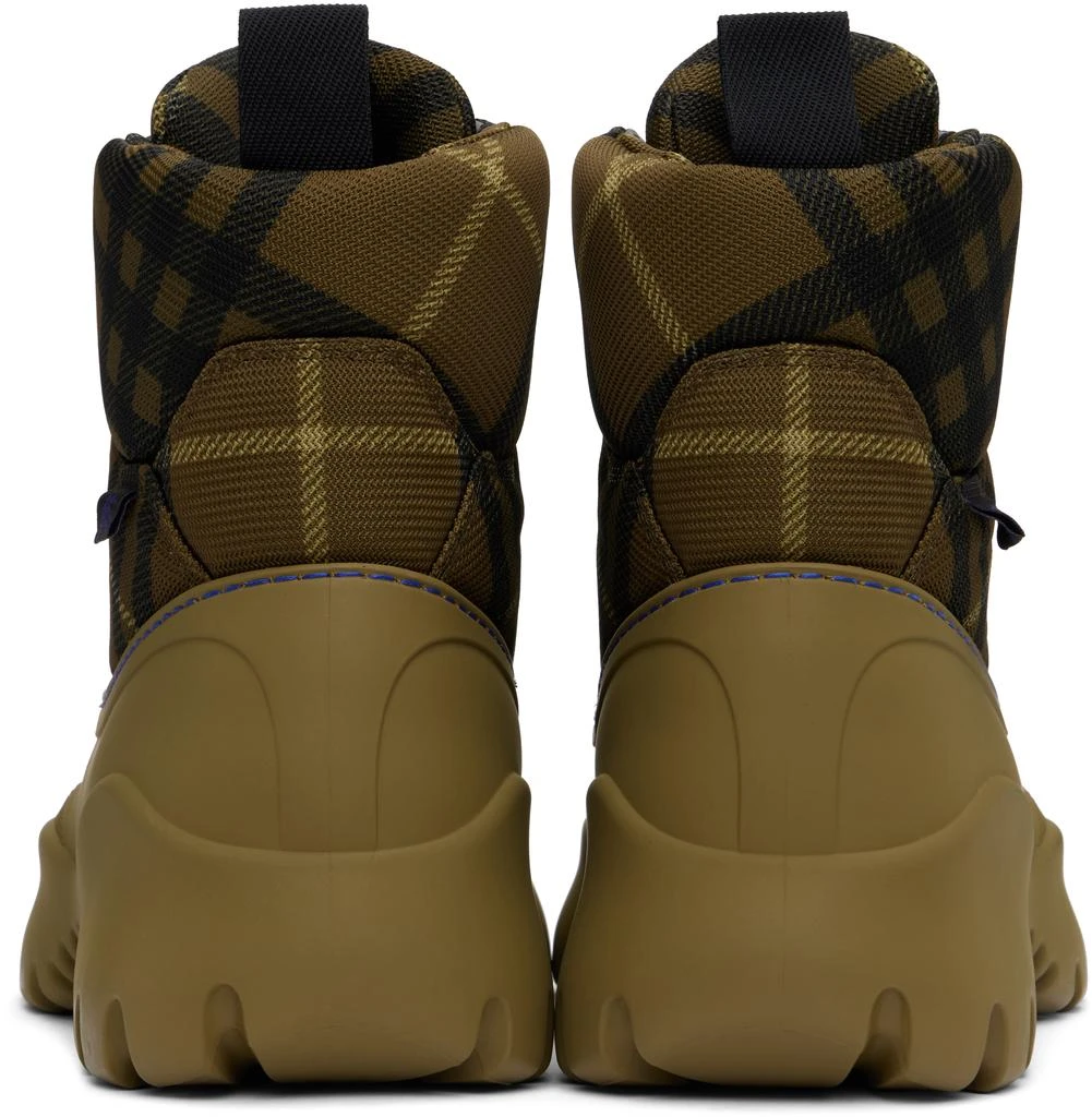 Burberry Khaki Check Scoot Trek Boots 2