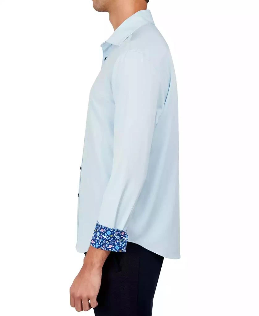 Society of Threads Men's Regular Fit Non-Iron Performance Stretch Solid Button-Down Shirt 3