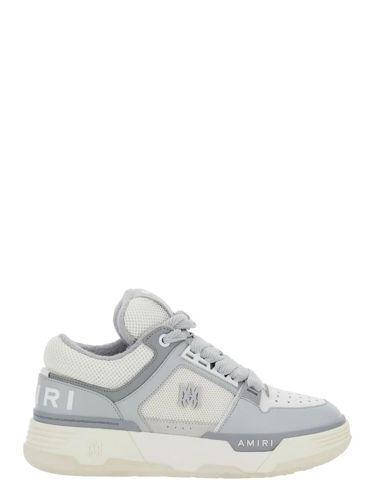 AMIRI Grey Low Top Sneakers With Logo Detail In Tech Fabric And Leather Man 1