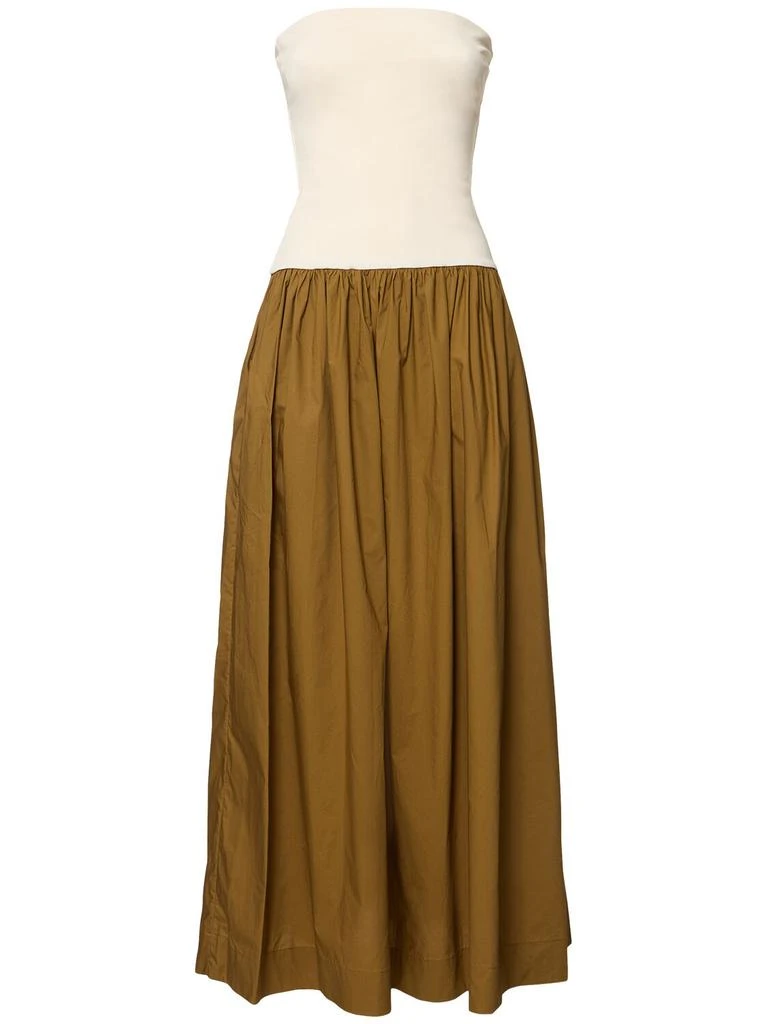 Esse Studios Duo Knit & Poplin Strapless Dress from LUISAVIAROMA