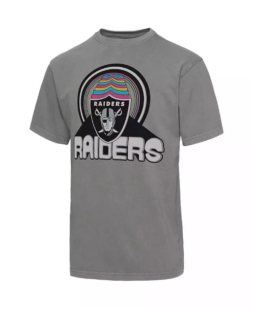Junk Food Men
s Graphite Las Vegas Raiders Wonderland Infinity Vibe T-shirt 2