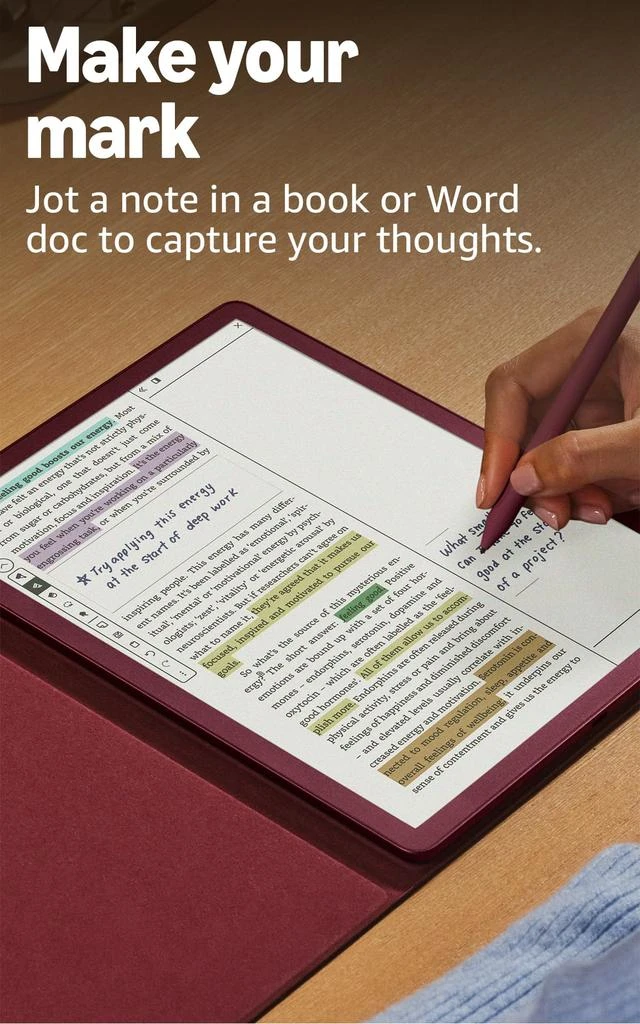Amazon Amazon Kindle Scribe Colorsoft 32GB (newest model) — 11” paper-like color display with front light — Thin, light, powerful — Write in notebooks, documents, and books. Includes Premium Pen - Graphite 8