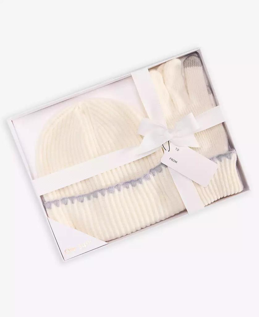 On 34th Ribbed Beanie 
Gloves Boxed Set, Macy
s Exclusive