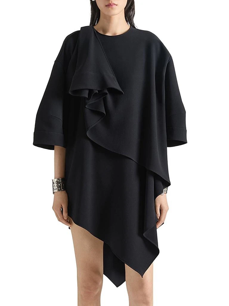Givenchy Asymmetric Dress in Poplin with Bow 2