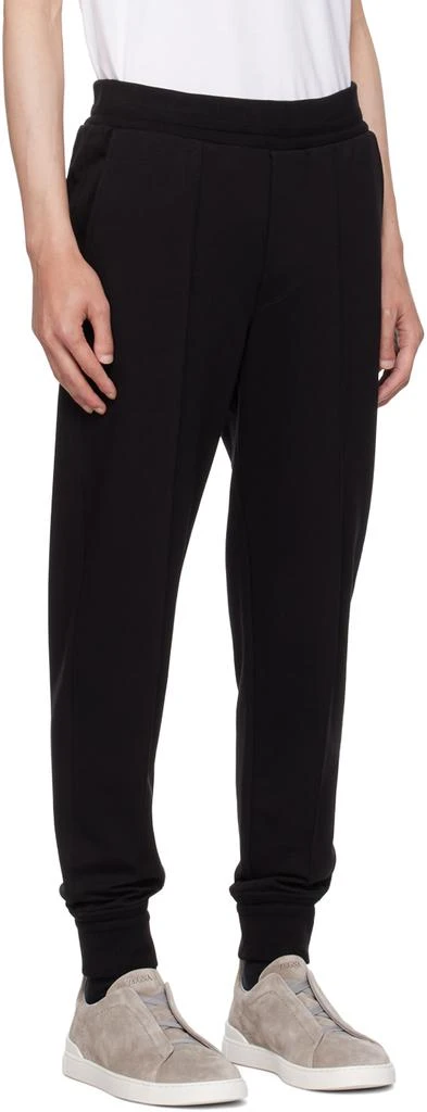 ZEGNA Black Pinched Seams Sweatpants 2