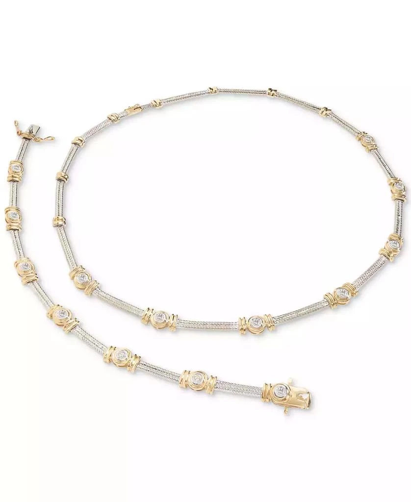 Macy's Diamond Bracelet (1 ct. t.w.) in 14k White & Yellow Gold 3
