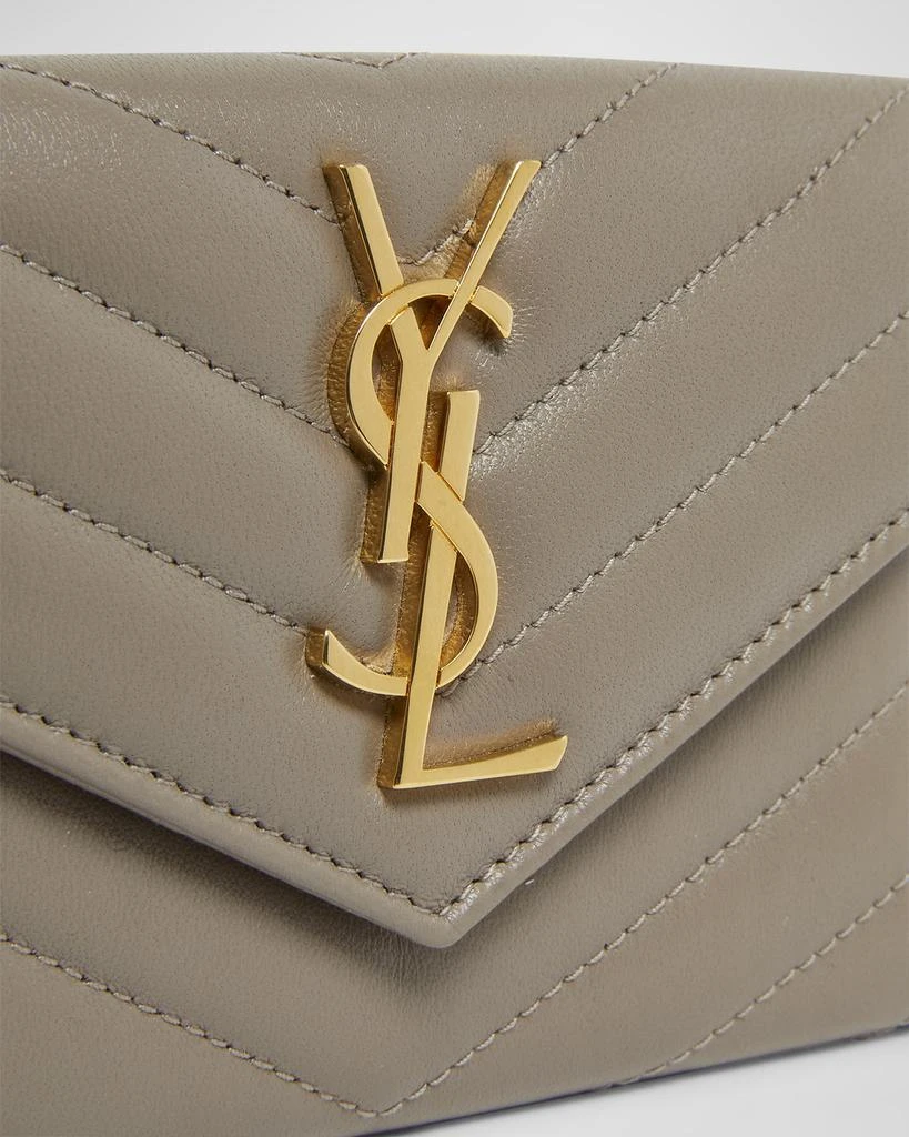 Yves Saint Laurent YSL Monogram Small Flap Wallet in Smooth Leather 5