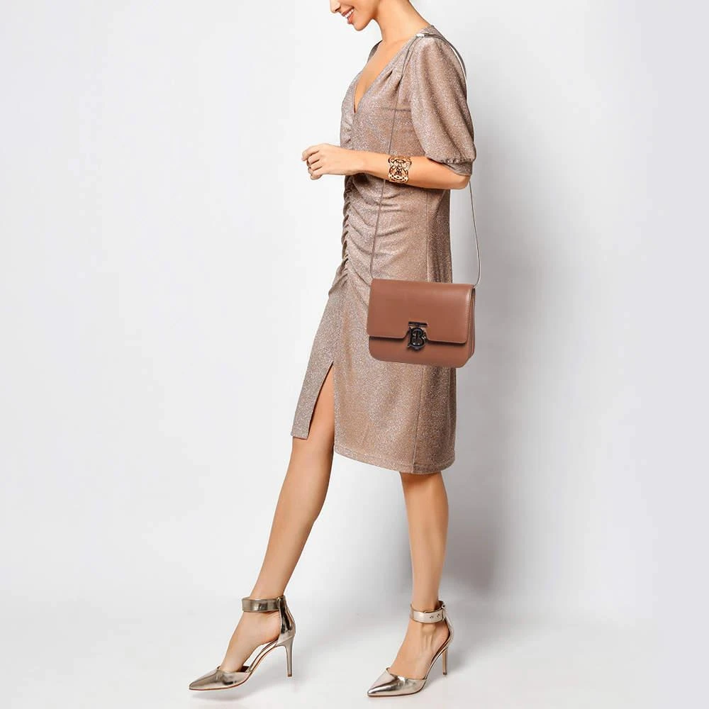 Burberry Burberry Brown Leather Small TB Shoulder Bag 2