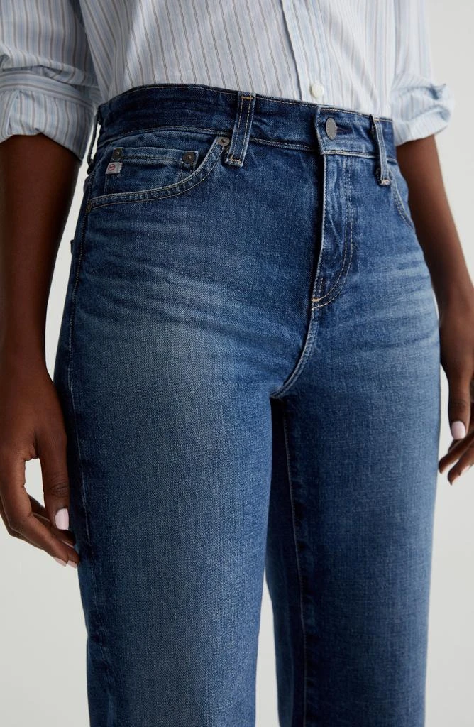 AG Saige Stretch Raw Hem Crop Wide Leg Jeans 7