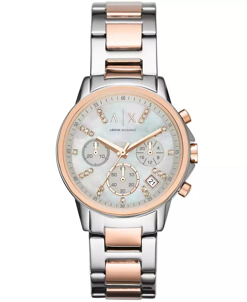 A|X Armani Exchange Women's Chronograph Two-Tone Stainless Steel Watch 36mm 1