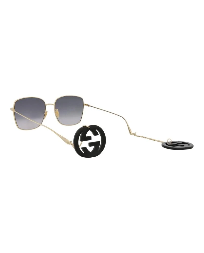 Gucci Square-Frame Metal Sunglasses 6