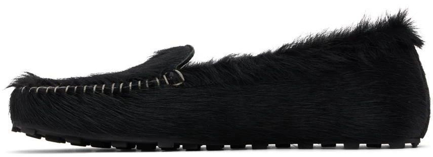 Marni Black Calf-Hair Moc Loafers 3
