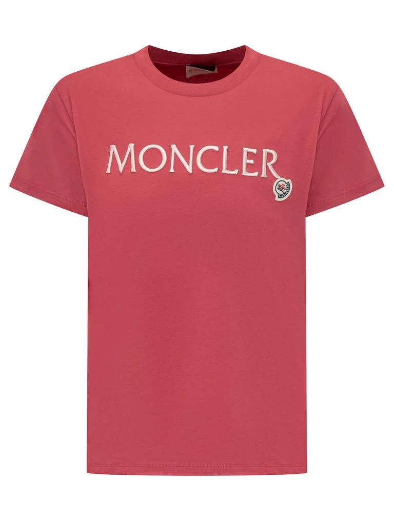 Moncler Moncler Enfant Logo Embroidered Crewneck T-Shirt 1
