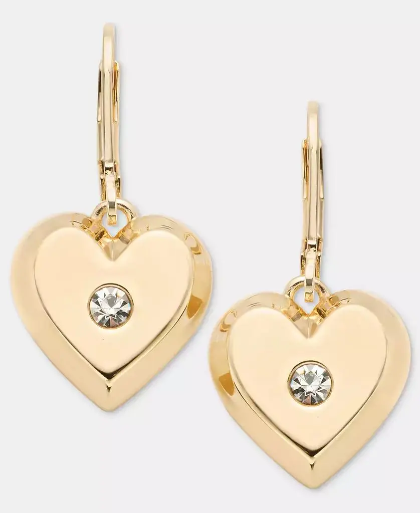 Karl Lagerfeld Paris Crystal Heart Drop Earrings