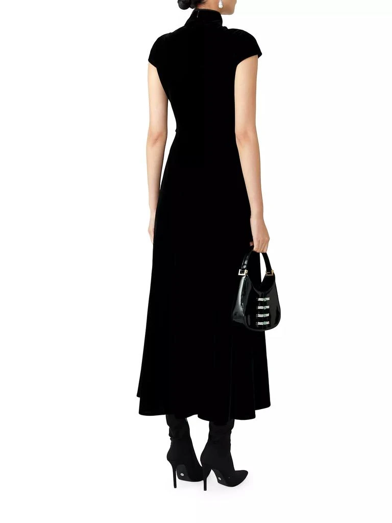 SAU LEE Vanessa Velvet Keyhole Maxi Dress 4