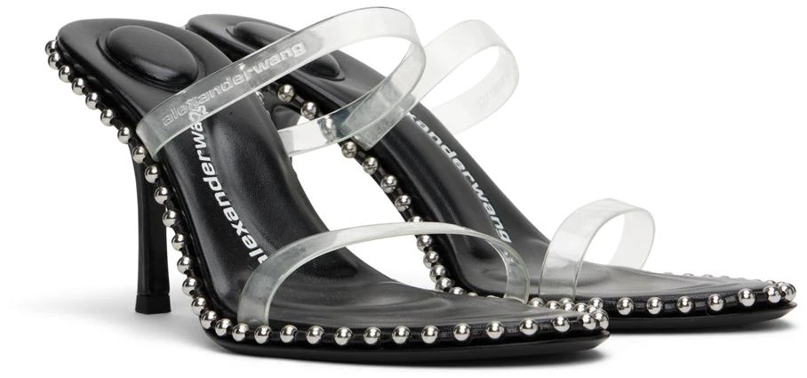 Alexander Wang Black Nova 85 Strappy PVC Heeled Sandals 4