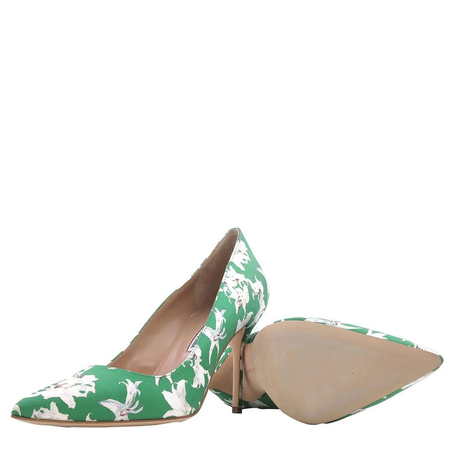 Manolo Blahnik BB 90mm Silk Floral Pointed-Toe Pumps 2