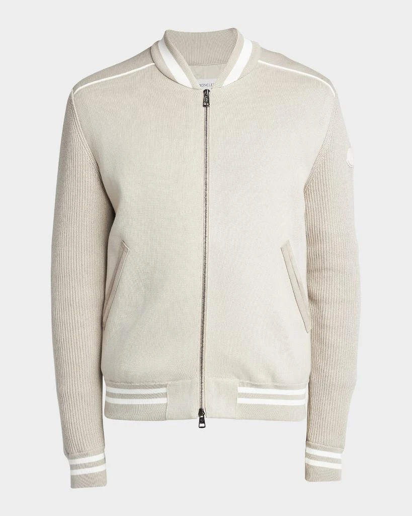 Moncler Men's Stripe Padded Bomber Cardigan 1