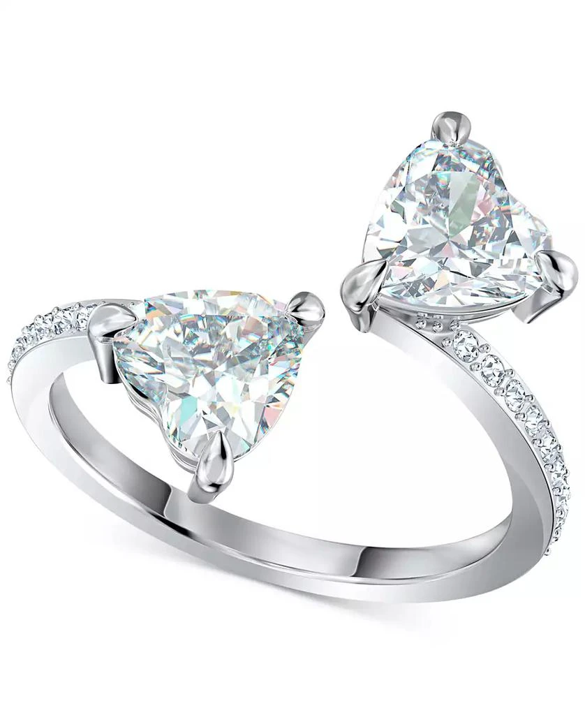 Swarovski Attract Soul Heart Rhodium Plated Ring 1