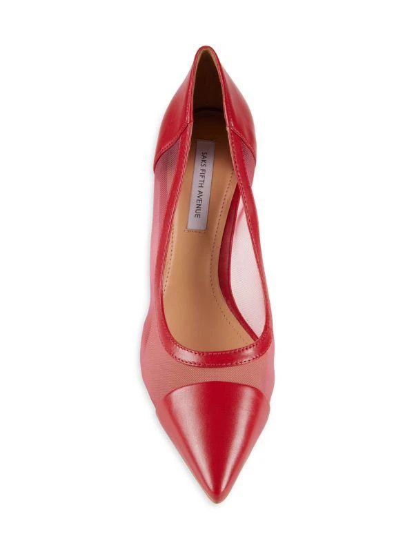 Saks Fifth Avenue 90MM Point Toe Mesh Pumps 5