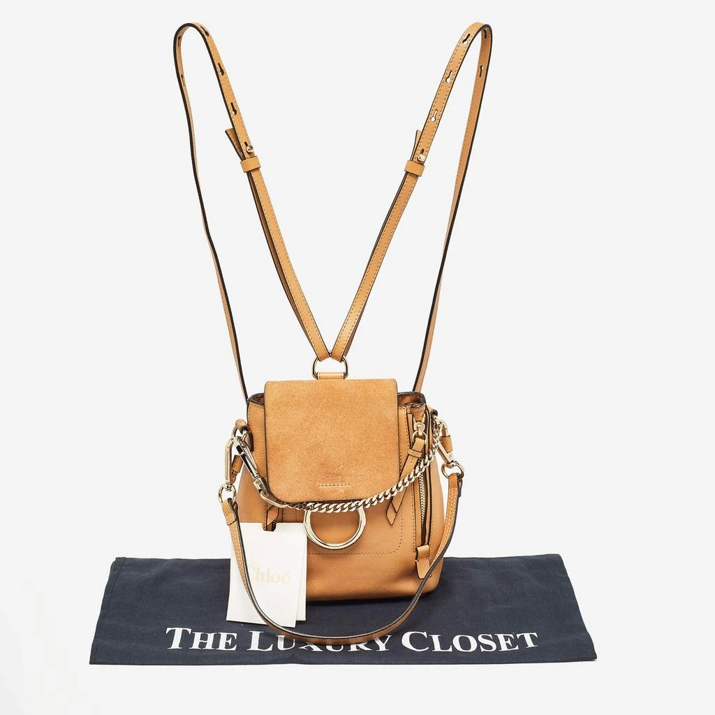 Chloé Chloe Tan Leather and Suede Mini Faye Daye Backpack 13