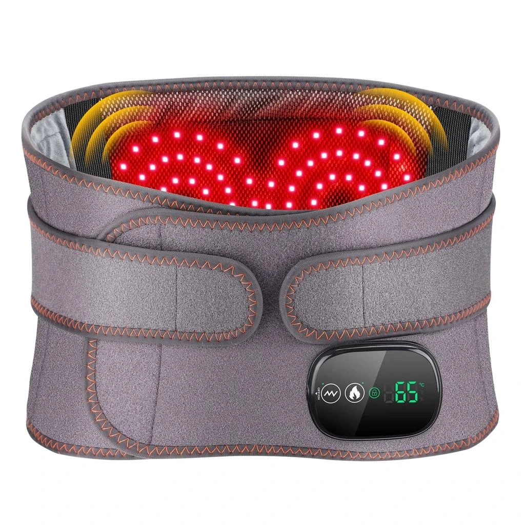 ERUULE Enhanced Electric Heating Waist Massager Support Belt with Vibration and Hot Compress - Adjustable 3-Level Comfort for Back Relaxation 2