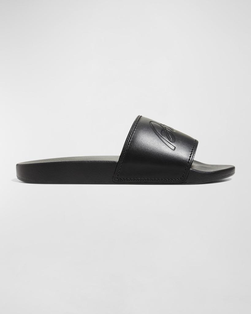 Brioni Men's Leather and Rubber Slide Sandals
