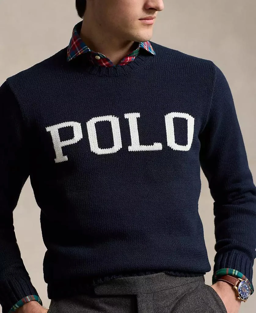 Ralph Lauren Men's Logo-Intarsia Cotton Sweater 3