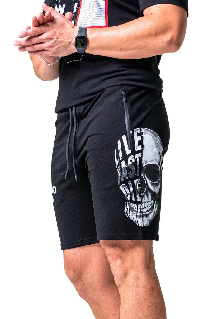 Maceoo Fast Skull Print Stretch Cotton Shorts 6