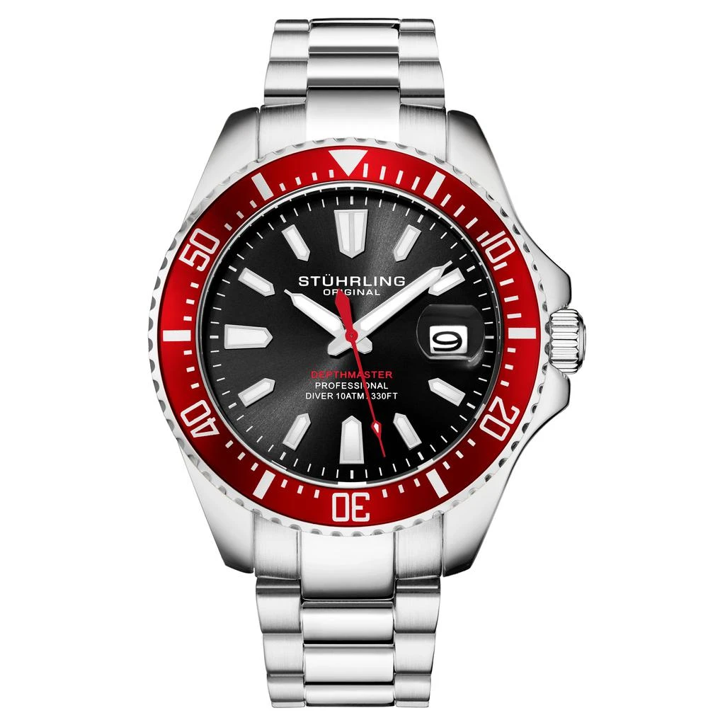 Stuhrling Original Depthmaster 3950A Quartz 42mm Diver 3
