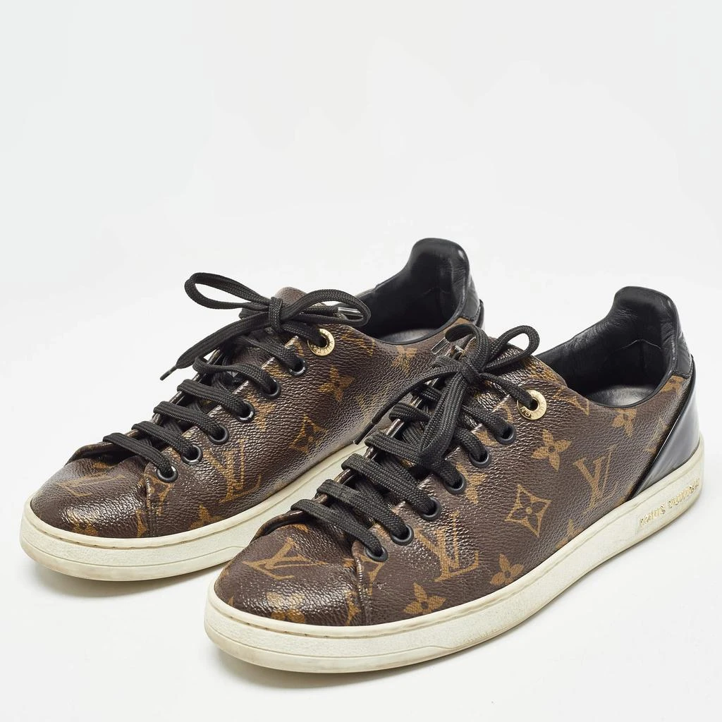 Louis Vuitton Louis Vuitton Brown Monogram Coated Canvas Frontrow Low Top Sneakers Size 38 2