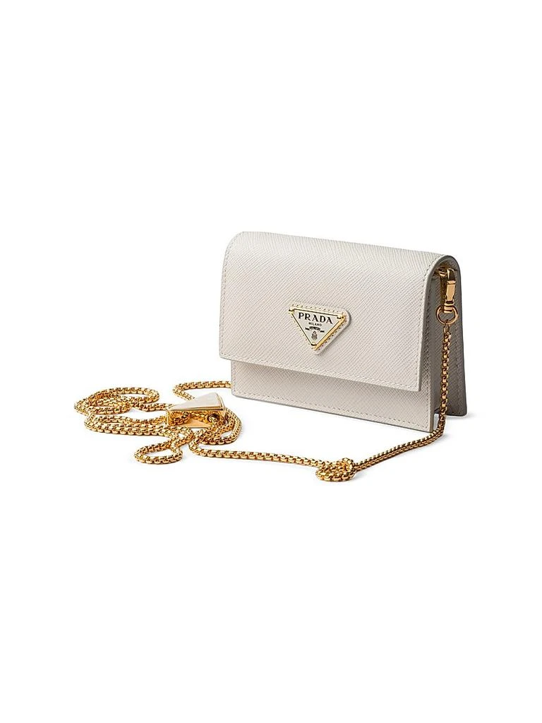 Prada Saffiano Leather Card Holder with Shoulder Strap 2