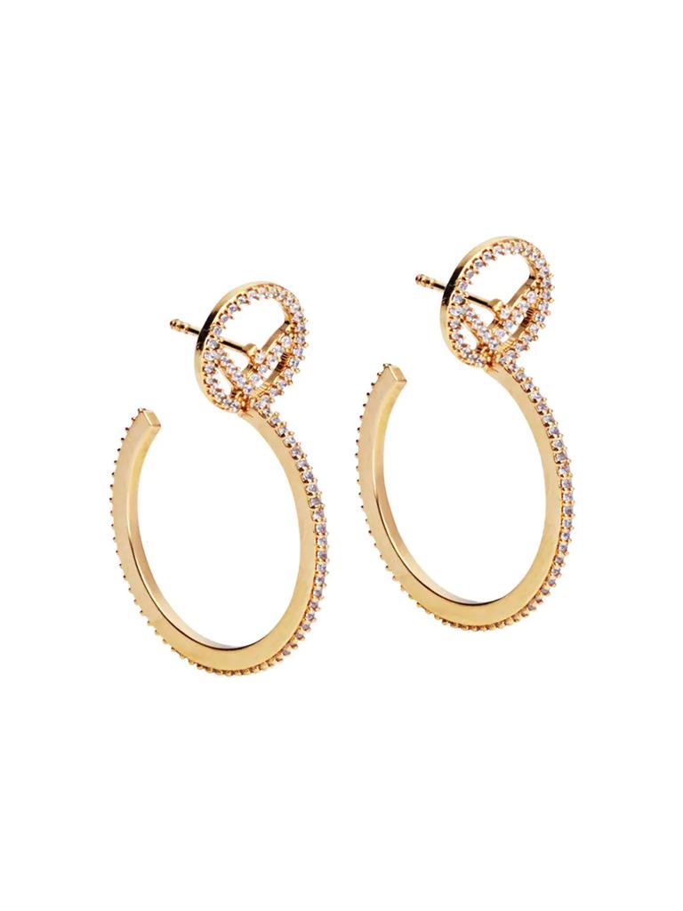 Fendi PRINTED PLEXIGLASS AND METAL FOREVER FENDI EARRINGS