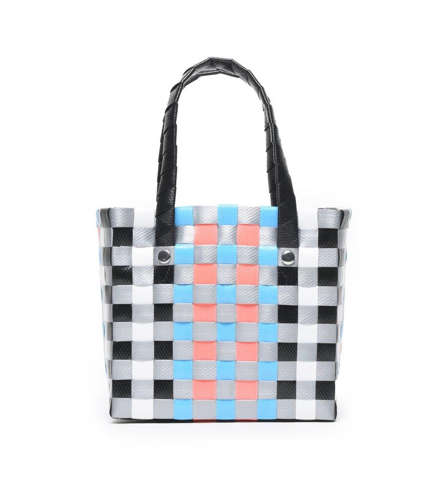 Marni Marni Kids Interwoven Designed Mini Market Basket Bag