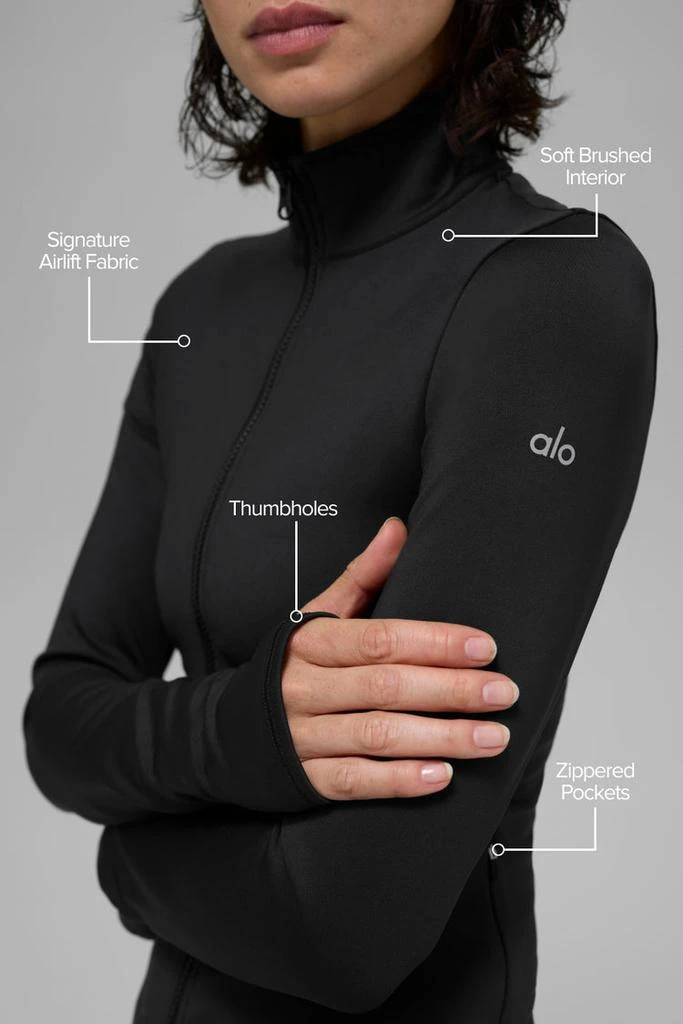 Alo Airlift Winter Warm Radiant Full-Zip Jacket - Bluestone 2