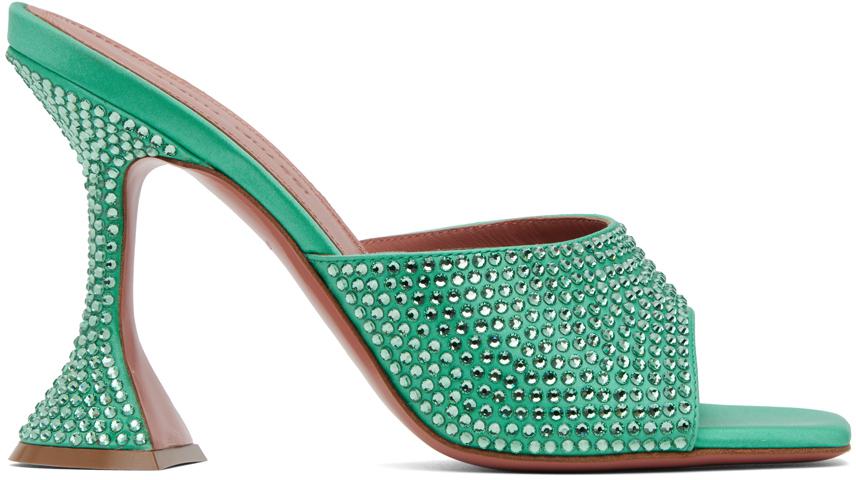 サンダル・ミュール AMINA MUADDI Embellished satin Kim sandals Amina Muaddi Embellished Satin Kim Sandals | italist, ALWAYS