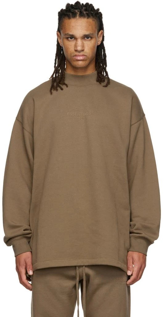 Essentials Brown Relaxed Sweatshirt 1