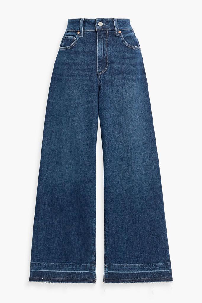 Paige Alana cropped distressed high-rise wide-leg jeans
