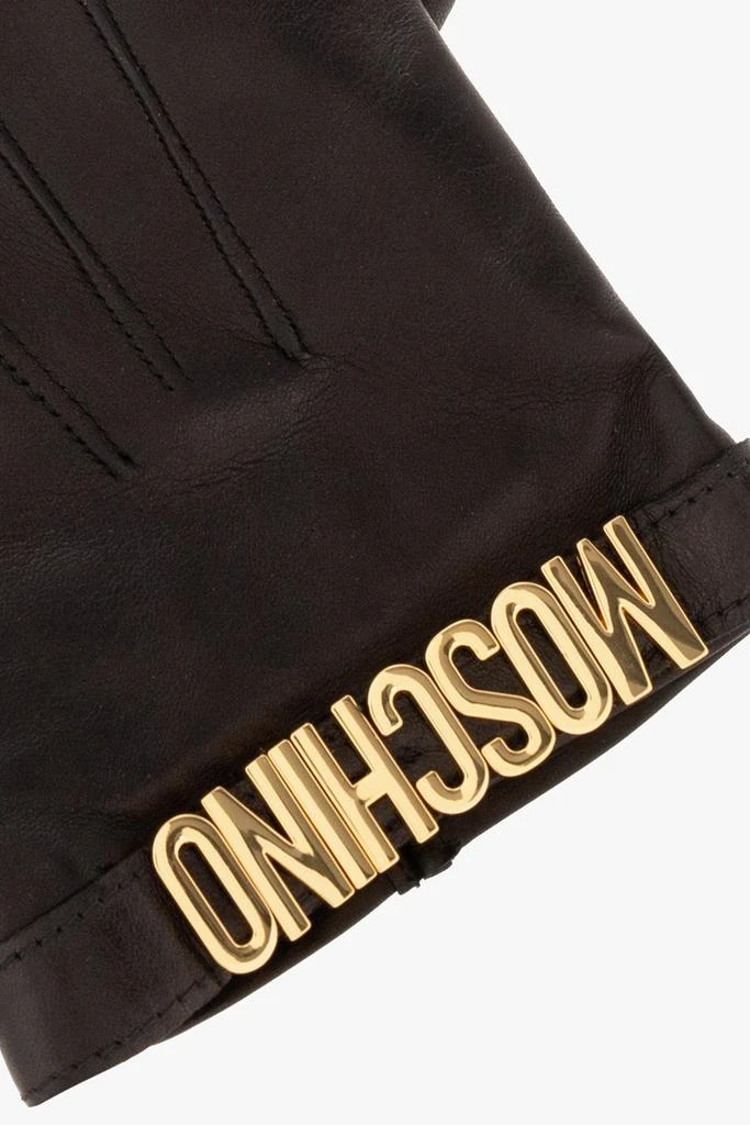 Moschino Moschino Logo Plaque Gloves 3