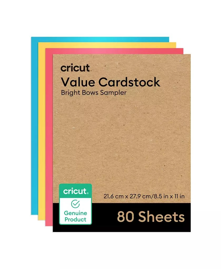 cricut Bright Bows Sampler 80 Sheet 8.5" x 11" Card Stock