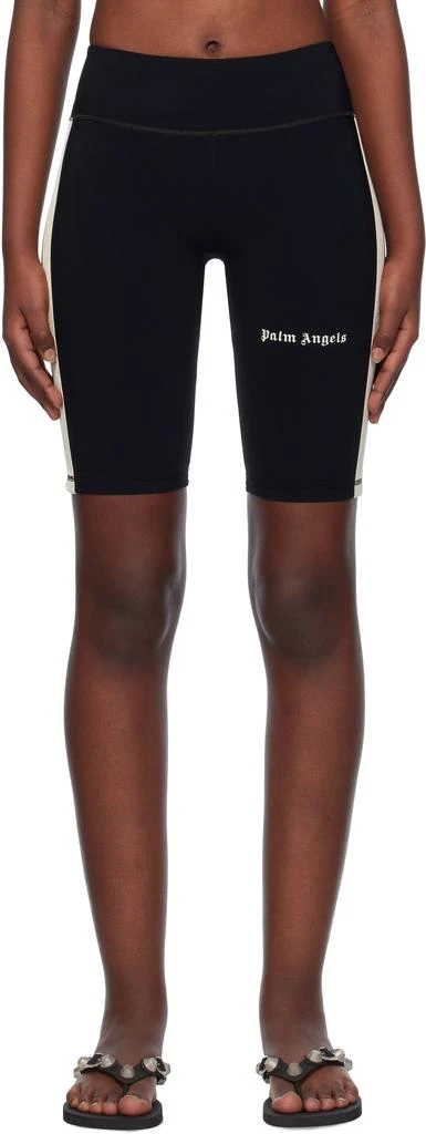 Palm Angels Black Training Track Cyclist Sport Shorts 1