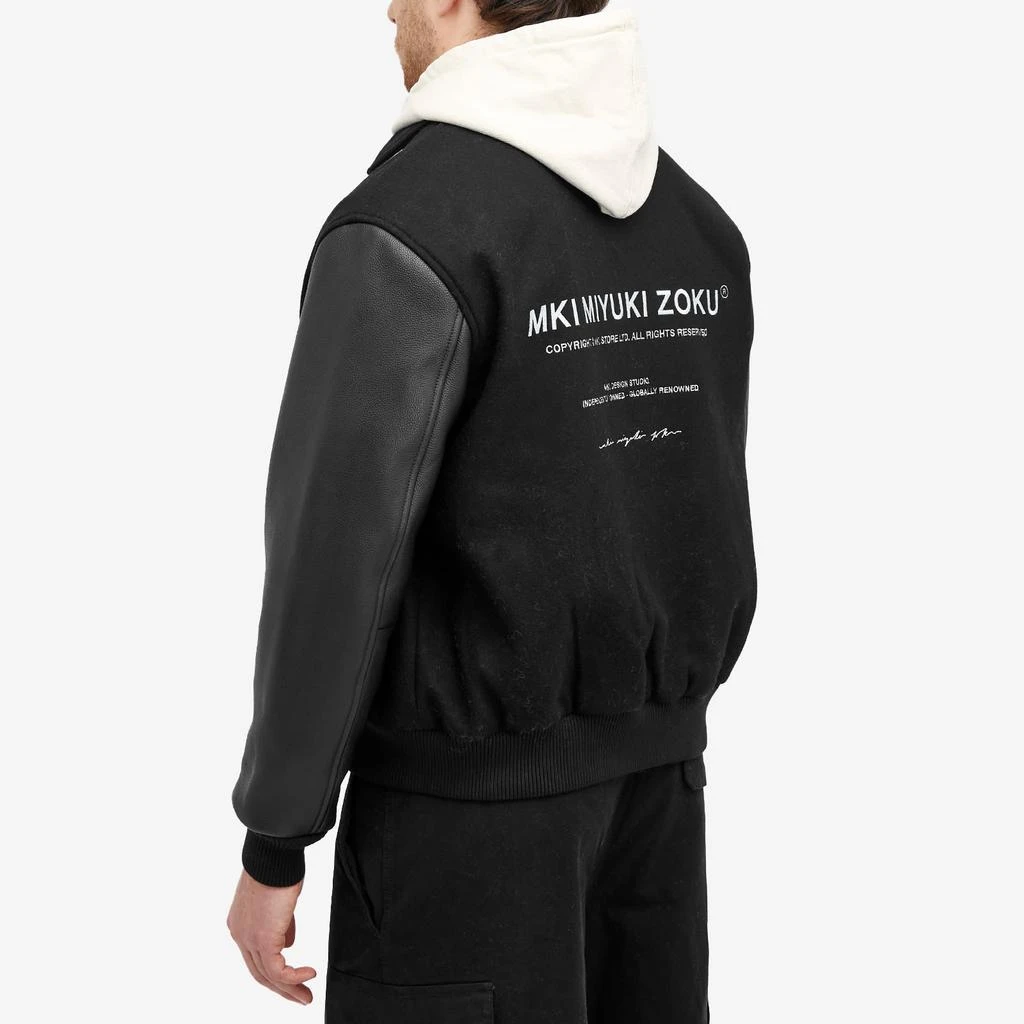 MKI MKI NDM Leather Varsity Jacket 3