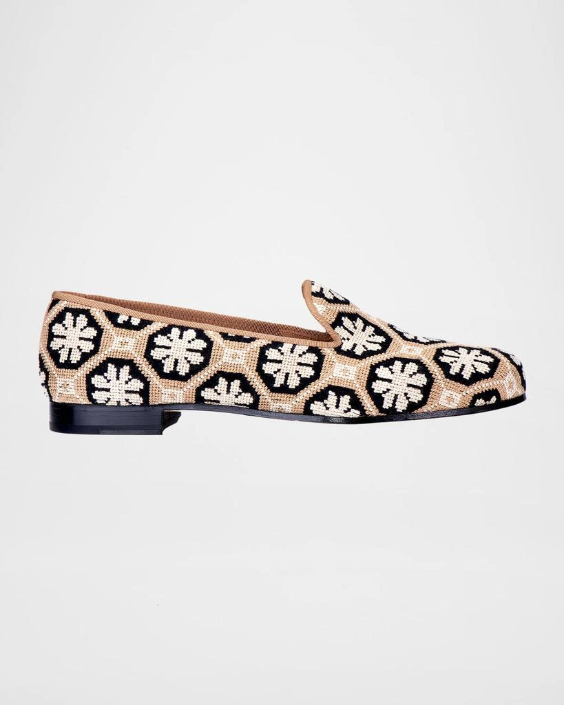 Stubbs and Wootton Kent Embroidered Smoking Slipper Loafers 1