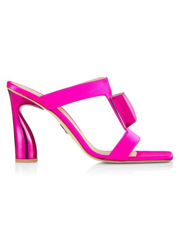 Paul Andrew 95MM Cube Satin Sandals