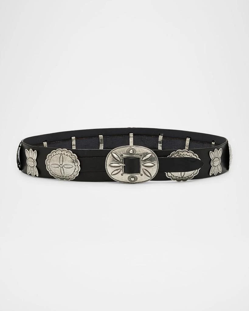 Ralph Lauren Vacchetta Concho Leather Belt 1
